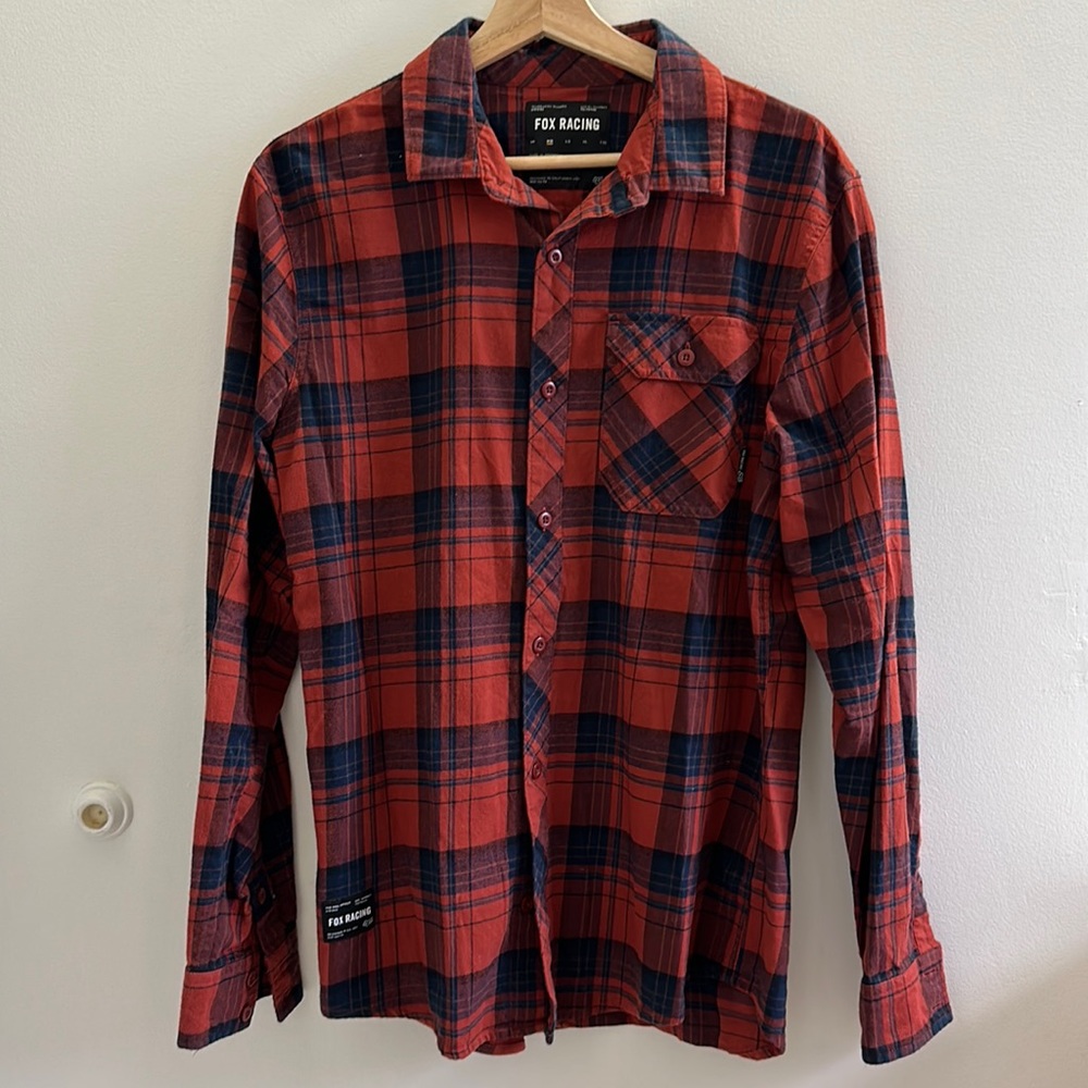 Men’s fox racing casual button down